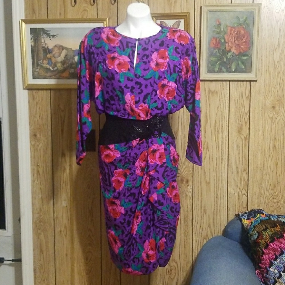 90's Beaded and Silk Dress